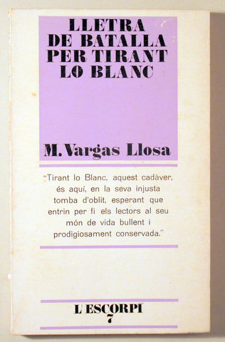 LLETRA DE BATALLA PER TIRANT LO BLANC - Barcelona 1969 - 1ª edició