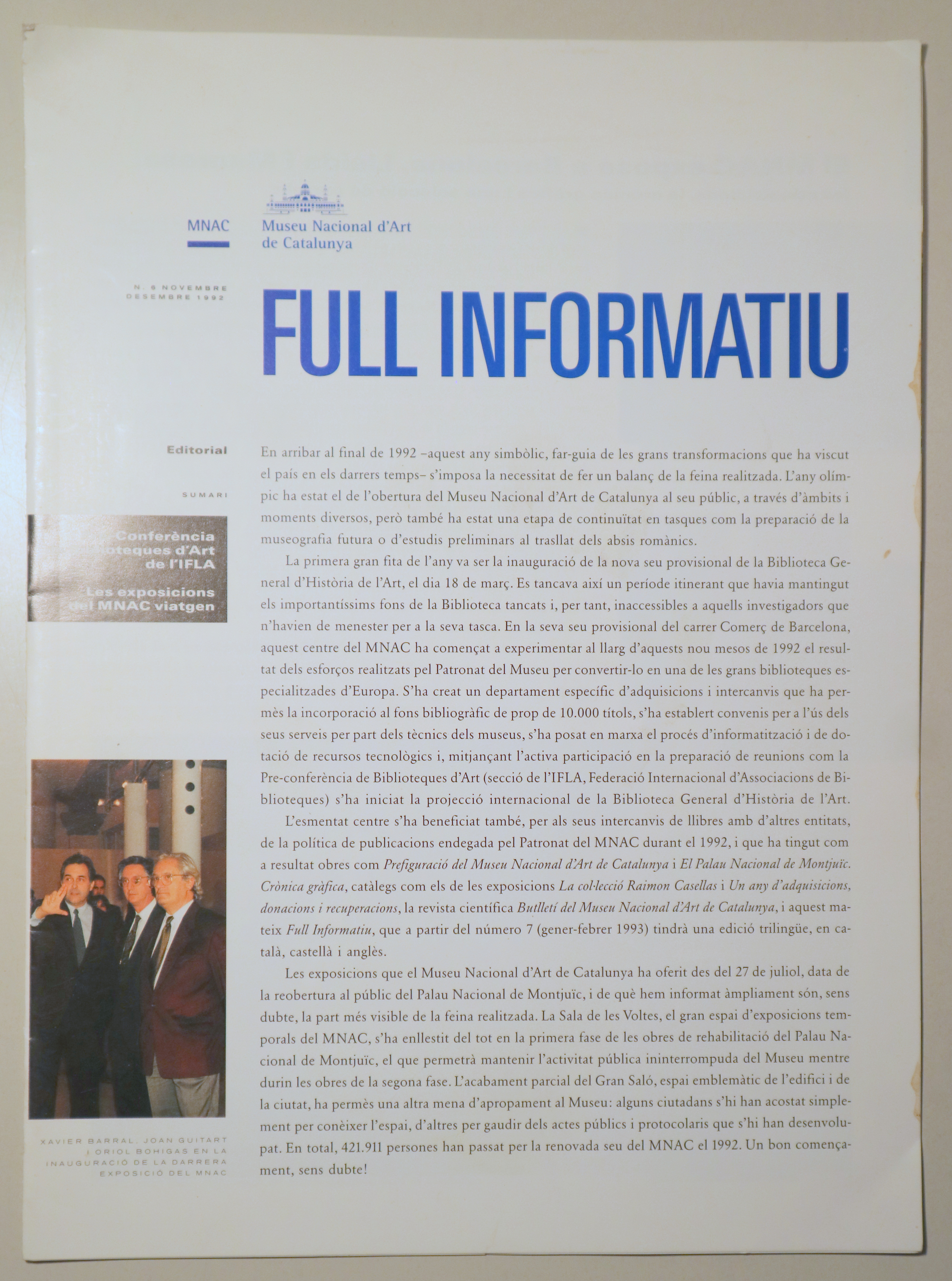 MNAC. Full informatiu - Barcelona 1992 - Il·lustrat