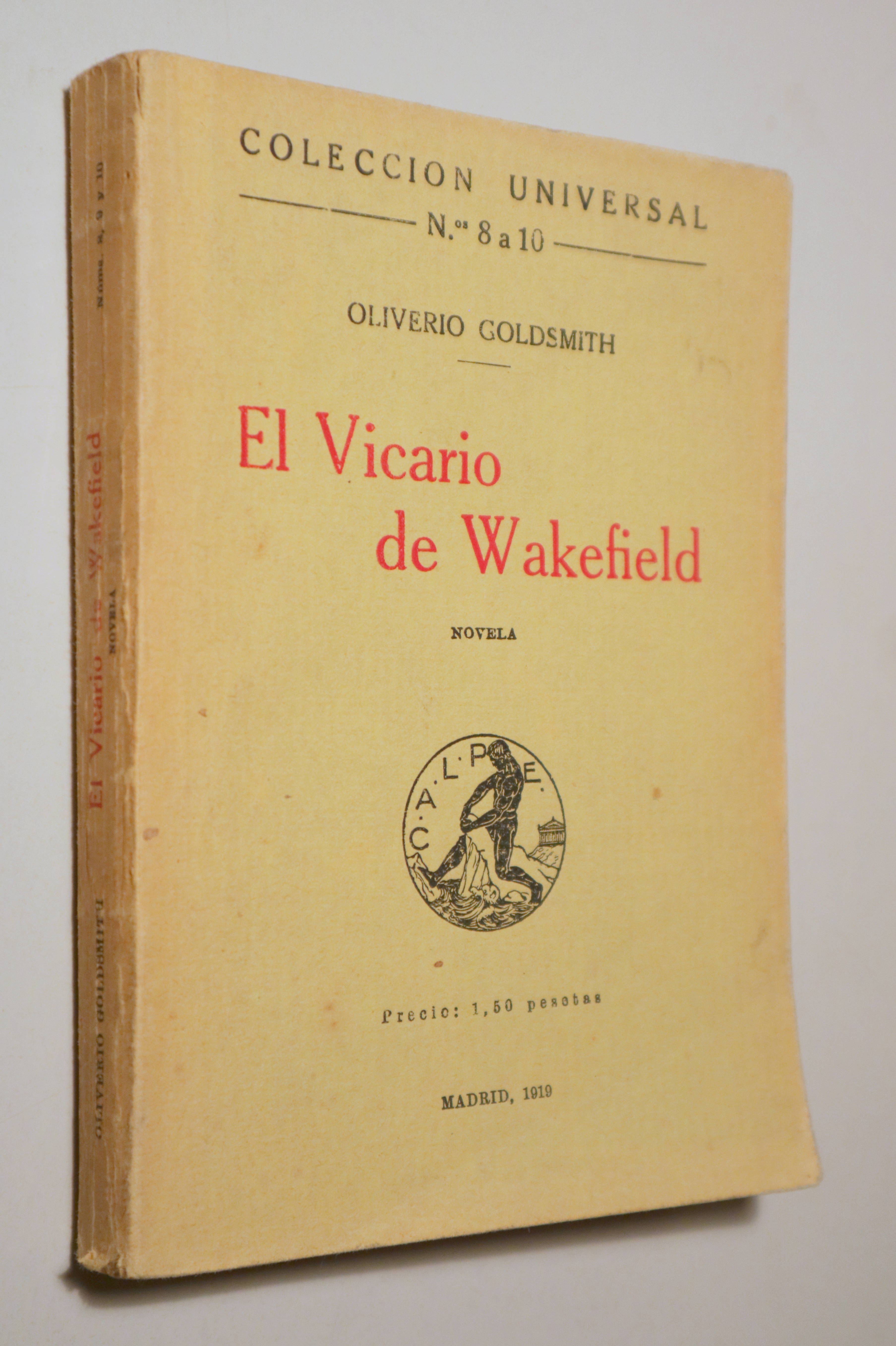 EL VICARIO DE WAKEFIELD. Novela - Madrid 1919