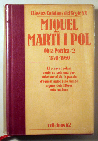 OBRA POÈTICA / 2. 1970-1980 - Barcelona 1991