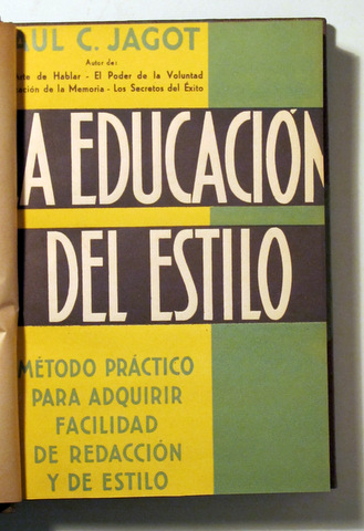 LA EDUCACIÓN DEL ESTILO - Barcelona 1939