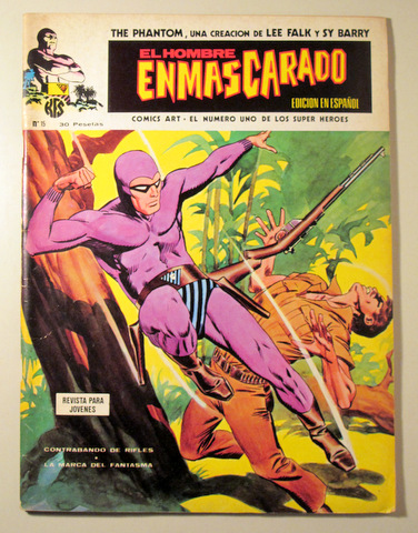 EL  HOMBRE ENMASCARADO. Nº 15. Contrabando de rifles - Barcelona 1974 - Muy ilustrado