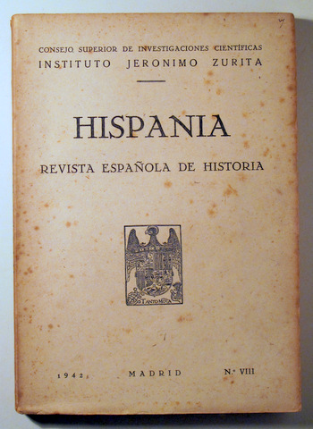HISPANIA. Revista Española de Historia. NºVIII - Madrid 1942