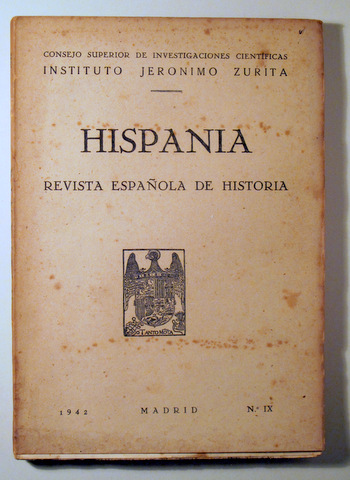 HISPANIA. Revista Española de Historia. NºIX - Madrid 1942