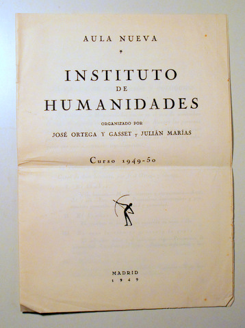 AULA NUEVA. INSTITUTO DE HUMANIDADES. Curso 1949-50  - Madrid 1949 - Folleto