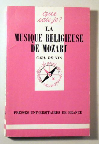 LA MUSIQUE RELIGIEUSE DE MOZART - Paris 1982