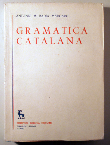 GRAMATICA CATALANA - Madrid 1962