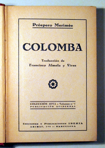 COLOMBA - Barcelona c- 1920. - Ilustrado