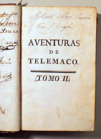 AVENTURAS DE TELEMACO, hijo de Ulysses (Tomo II) - Madrid 1768