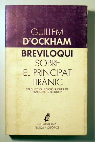 BREVILOQUI SOBRE EL PRINCIPAT TIRÀNIC - Barcelona 1981