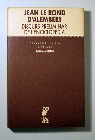 DISCURS PRELIMINAR DE L'ENCICLOPÈDIA - Barcelona 1992