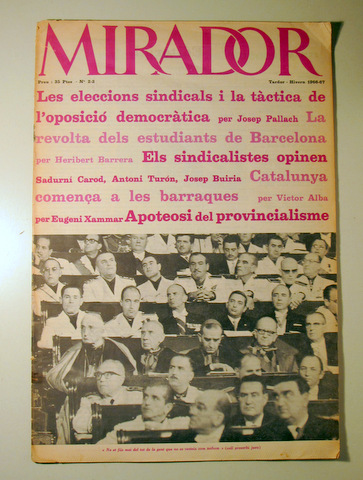 MIRADOR. Nº 2-3. Tardor-hivern 1966-67 - Barcelona 1967 - Il·lustrat