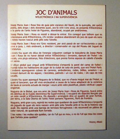 JOC D'ANIMALS - Figueres 2007 - Tríptic il·lustrat