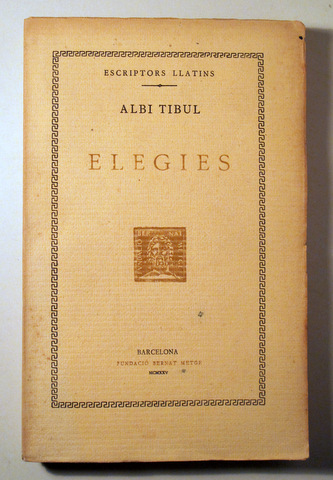 ELEGIES - Barcelona 1925 - En rústica - Text original i traducció