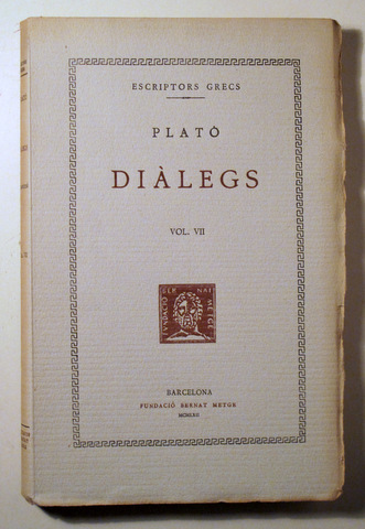 DIÀLEGS. Vol. VII - Barcelona 1962 - En rústica - Text original i traducció