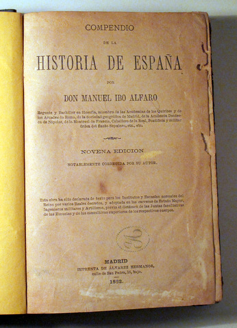 HISTORIA DE ESPAÑA - Madrid 1882