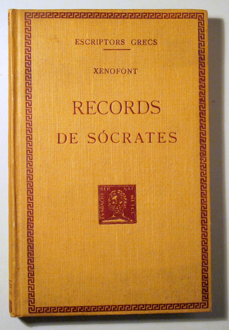 RECORDS DE SÒCRATES - Barcelona 1923 - Només traducció - En tela
