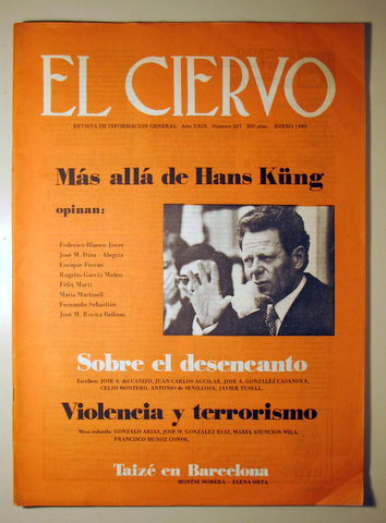EL CIERVO. Nº 347. Más allá de Hans Küng - Barcelona 1980 - Ilustrado