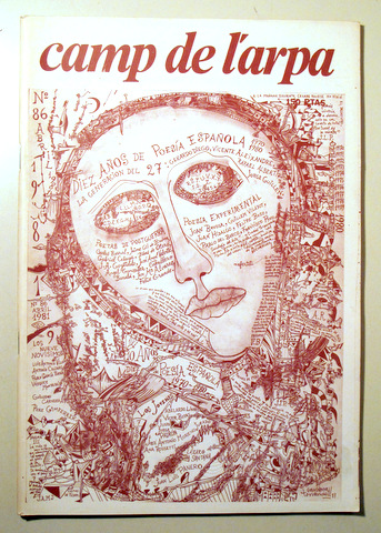 CAMP DE L'ARPA. Nº 86. 10 Años de Poesía Española - Barcelona 1980 - Ilustrado