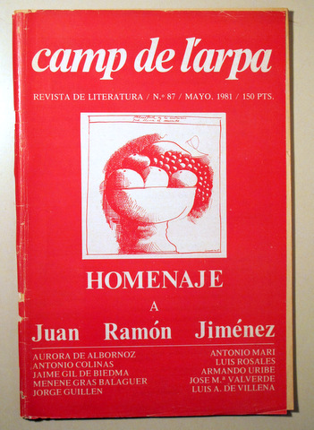 CAMP DE L'ARPA. Nº 87. Homenaje a Juan Ramon Jiménez - Barcelona 1981 - Ilustrado