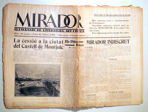 MIRADOR. Any II. Núm. 73 - Barcelona 1930 - Il·lustrat