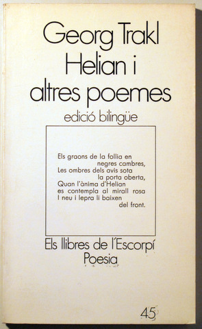 HELIAN I ALTRES POEMES. Edició bilingüe - Barcelona 1978 - 1ª ed.
