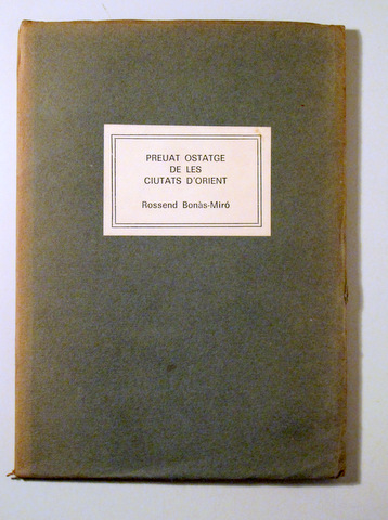 PREUAT OSTATGE DE LES CIUTATS D'ORIENT - Barcelona 1975
