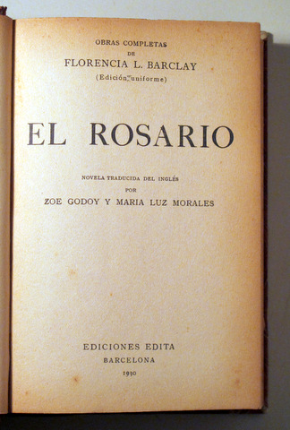 EL ROSARIO - Barcelona 1930