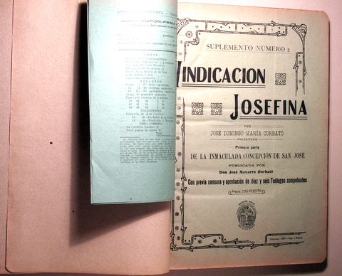 VINDICACIÓN JOSEFINA. Parte I De la Inmaculada Concepción de San José - València 1907
