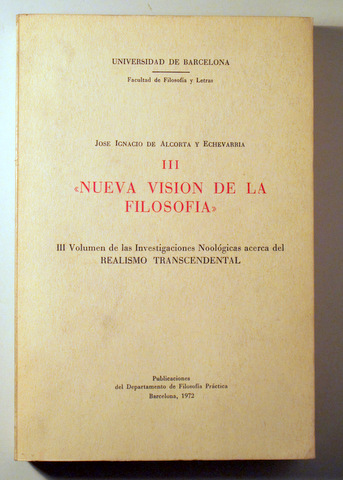 NUEVA VISIÓN DE LA FILOSOFIA III - Barcelona 1972