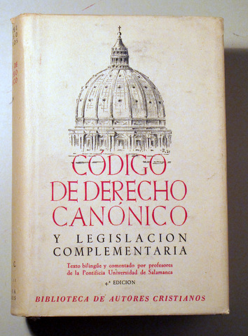 CÓDIGO DE DERECHO CANÓNICO y Legislación Complementaria - Madrid 1951