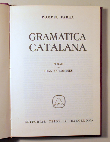 GRAMÀTICA CATALANA - Barcelona 1979