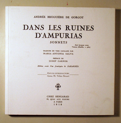 DANS LES RUINES D'AMPURIAS. Sonnets - Bellcaire d'Empordà 2015 - Edició facsímil