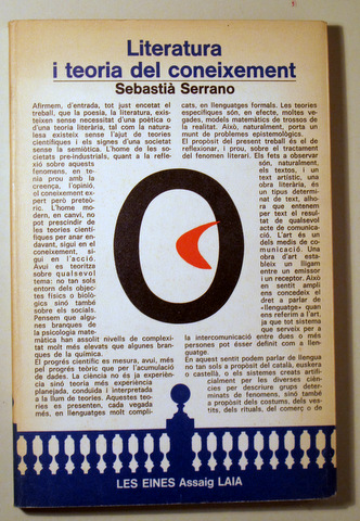 LITERATURA I TEORIA DEL CONEIXEMENT - Barcelona 1978