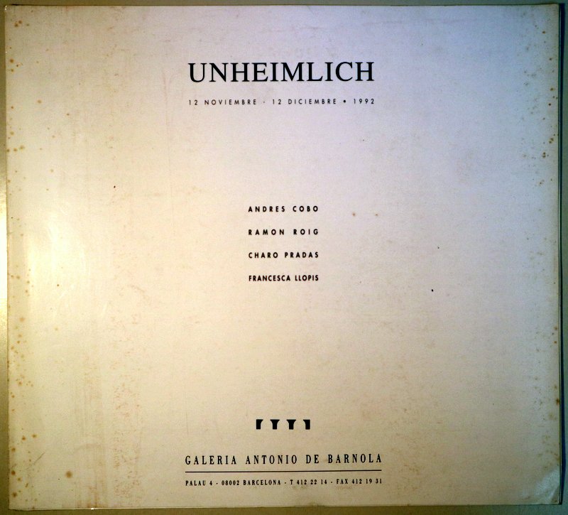 UNHEIMLICH - Barcelona 1992 - Ilustrado