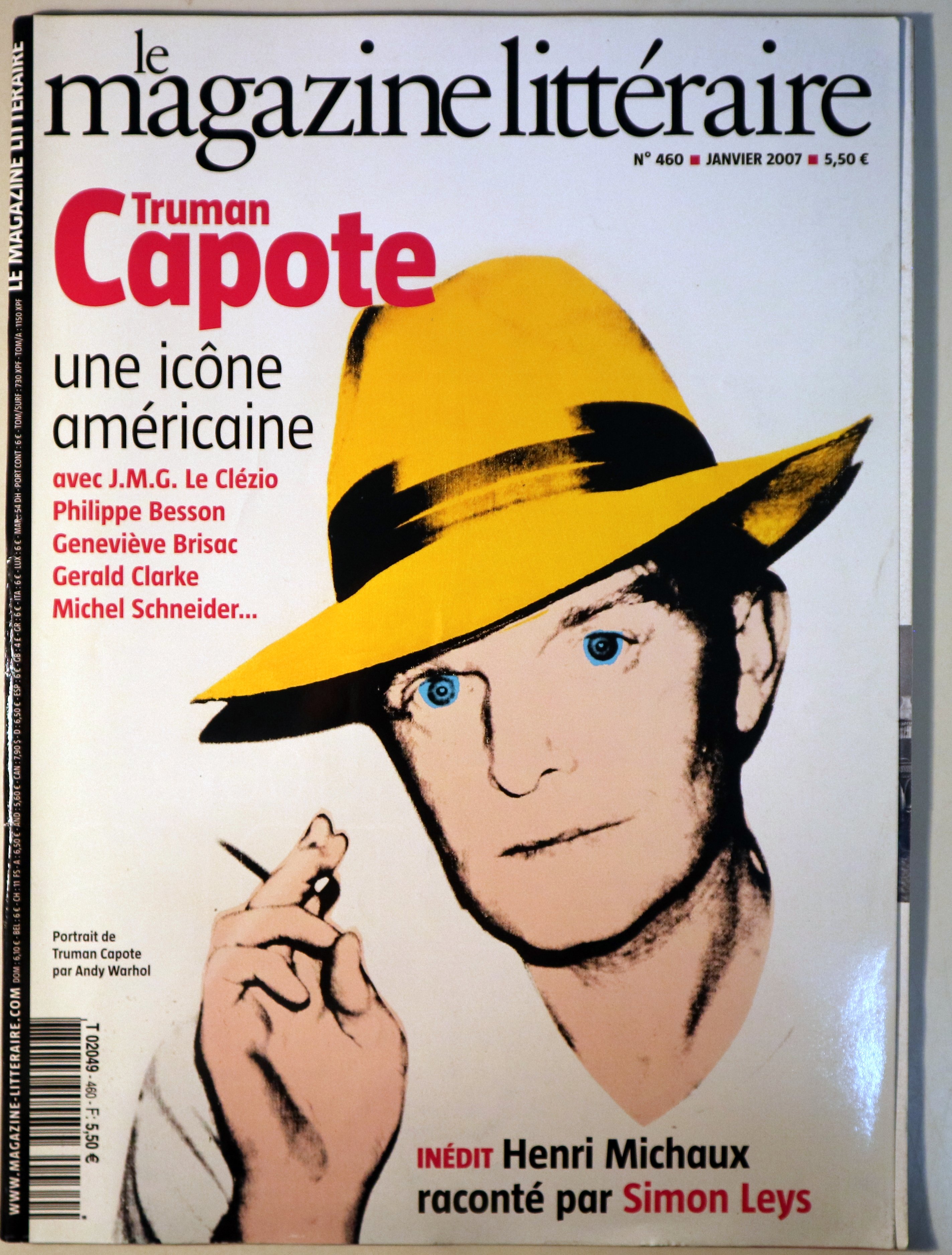 LE MAGAZINE LITTÉRAIRE, Nº 460 (Janvier 2007) Truman Capote une icône américaine - París 2007 - Ilustrada