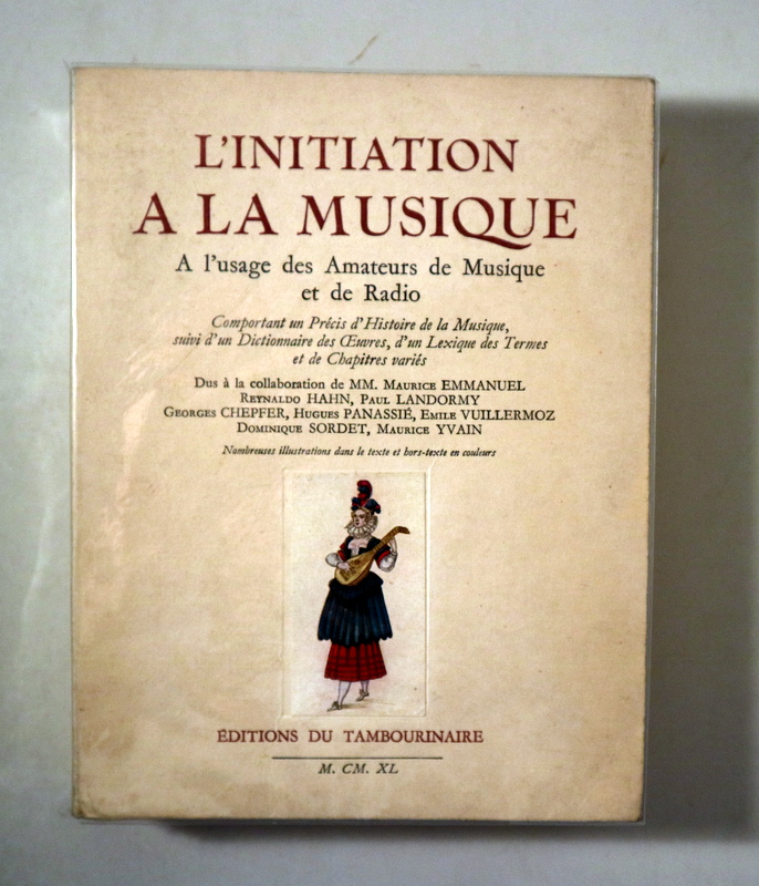 L'INITIATION A LA MUSIQUE - París 1940 - Ilustrado