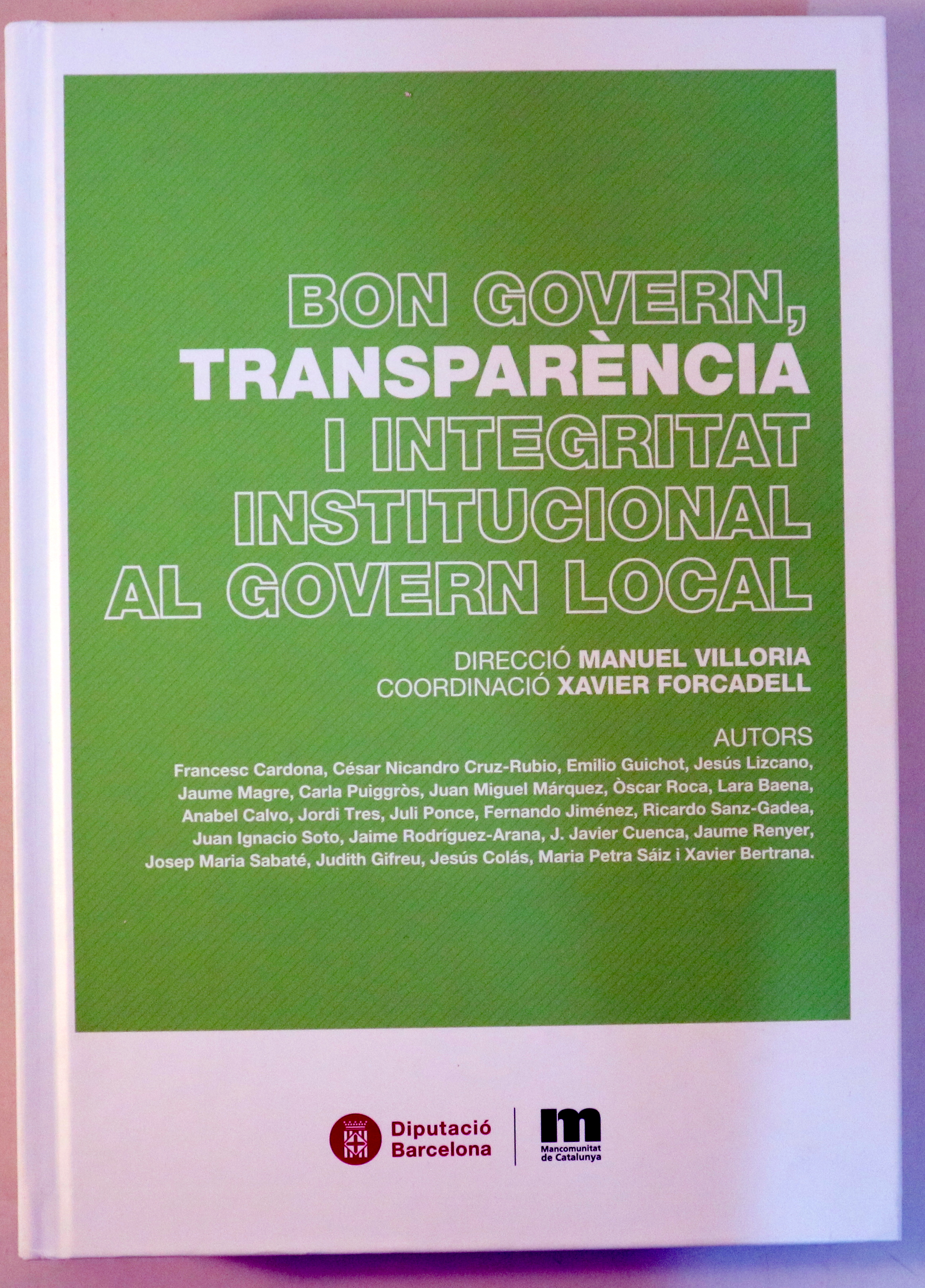 BON GOVERN, TRANSPARÈNCIA I INTEGRITAT INSTITUCIONAL AL GOVERN LOCAL - Barcelona 2005