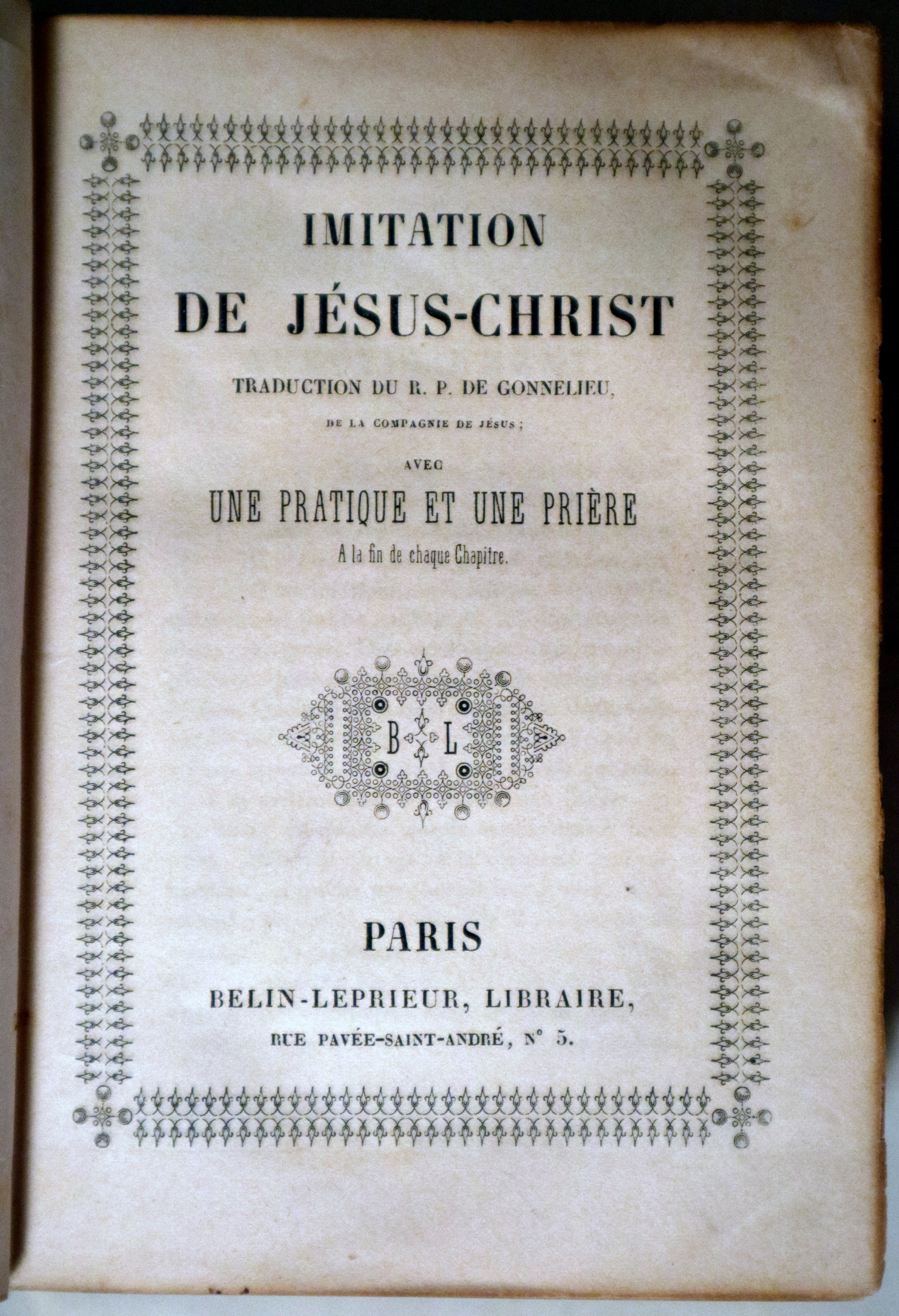 IMITATION DE JÉSUS-CHRIST - París s/f