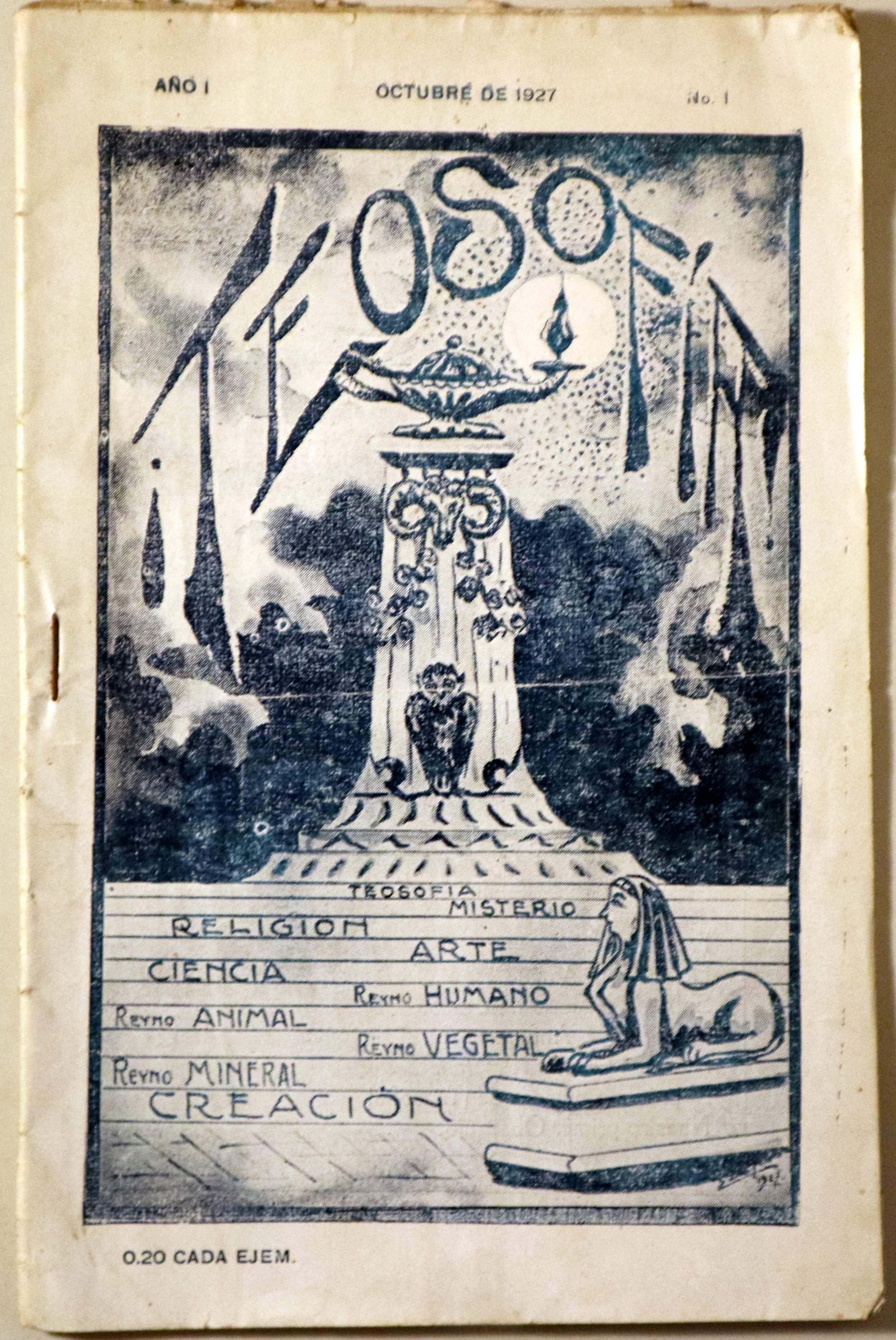 TEOSOFIA. Añol 1. nº 1. Religión. Ciencias. Arte -  Perú 1927