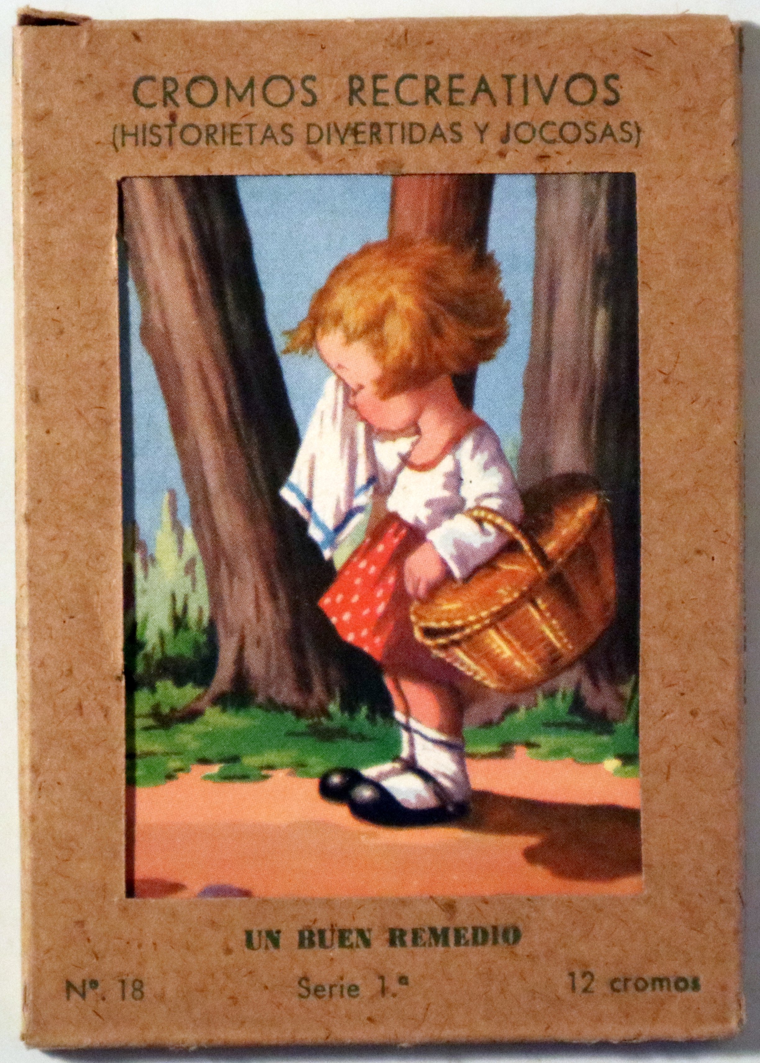 CROMOS RECREATIVOS. UN BUEN REMEDIO. Serie 1ª. Nº 18. 12 cromos - Barcelona s/f - Ilustrado