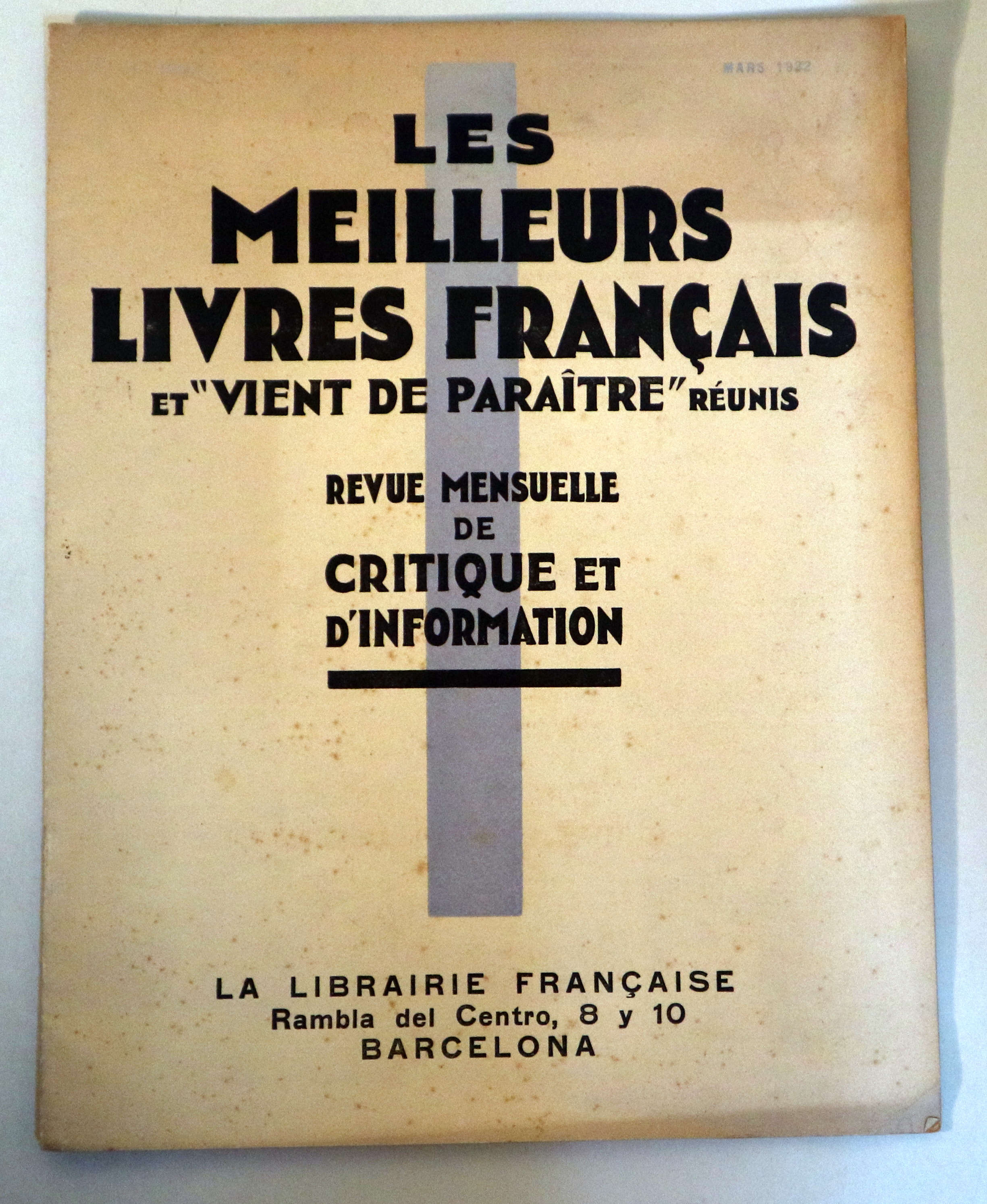 LES MEILLEURS  LIVRES FRANÇAIS et "VIENT DE PARAÎTRE" RÉUNIS. Nº 13 - Barcelona 1932 - Ilustrado