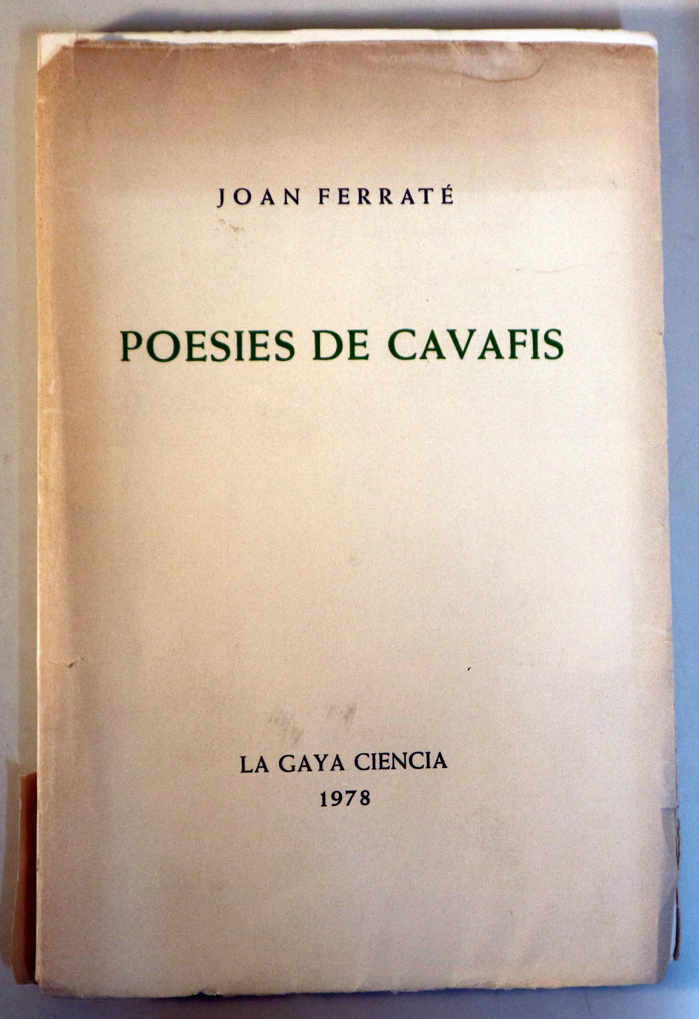 POESIES DE CAVAFIS - Barcelona 1978 - 1a edició