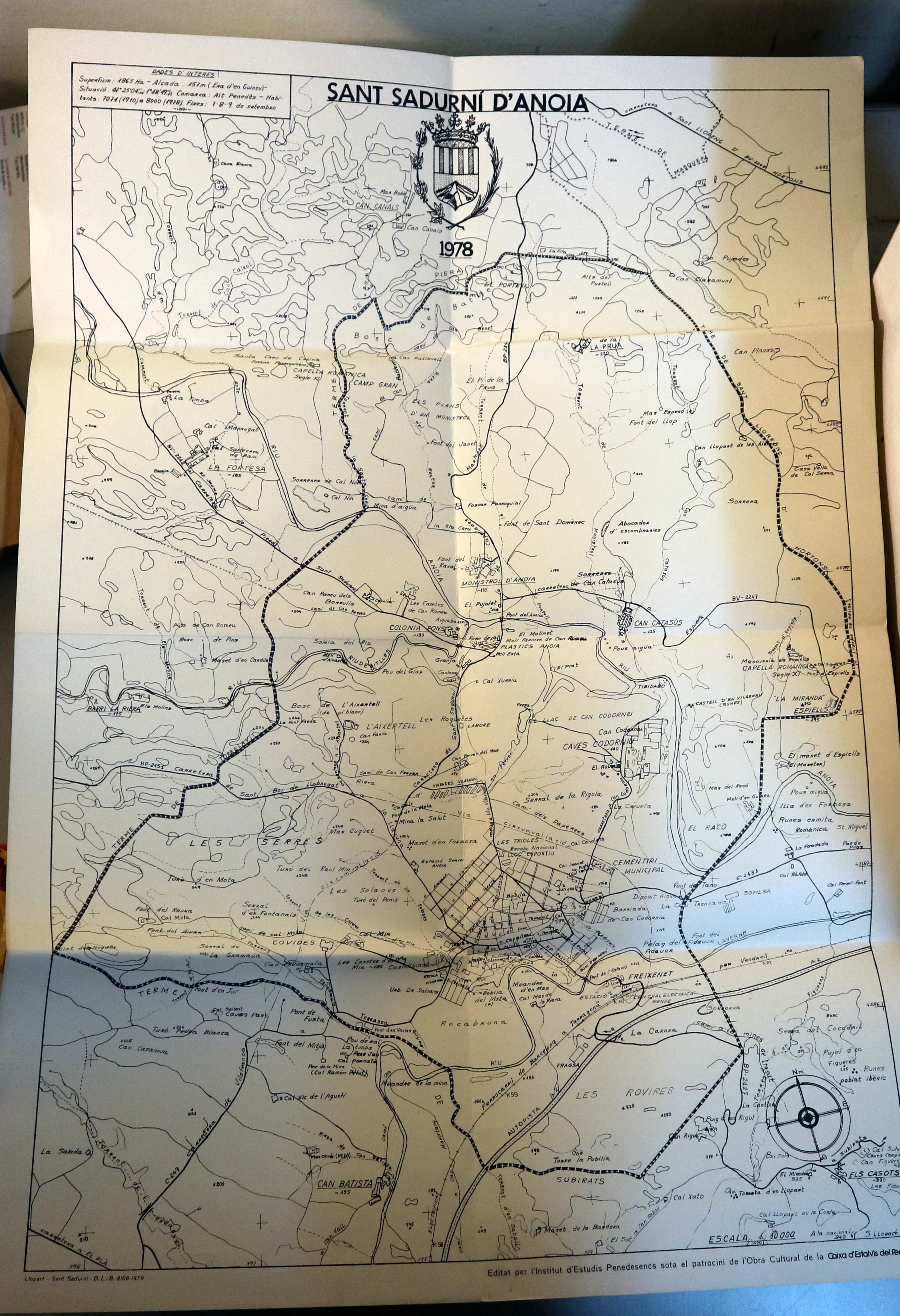 MAPA DE SANT SADURNÍ D'ANOIA - s/l 1978 - Il·lustrat