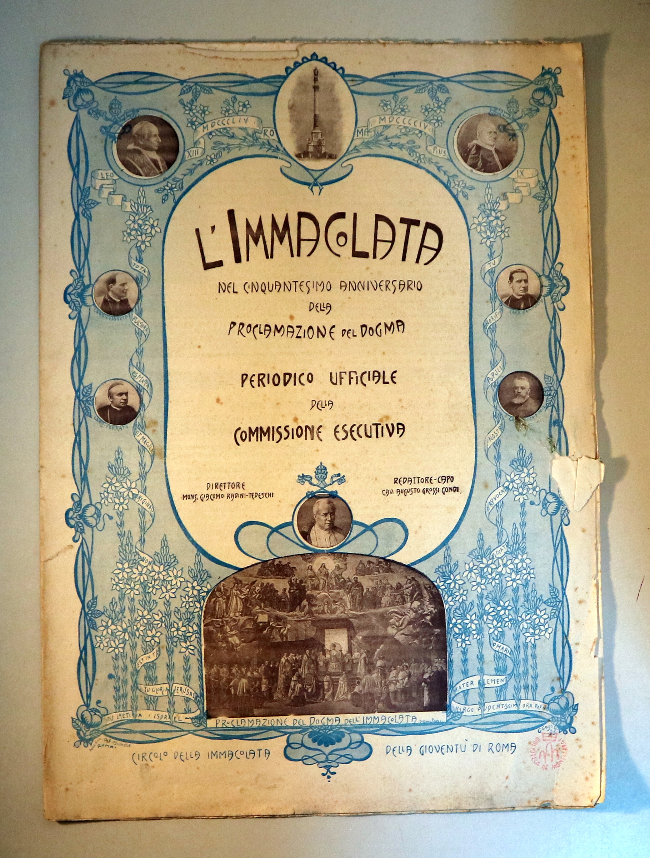 L'IMMACOLATA Nº 6 - Roma 5 de diciembre de 1904 - Ilustrado