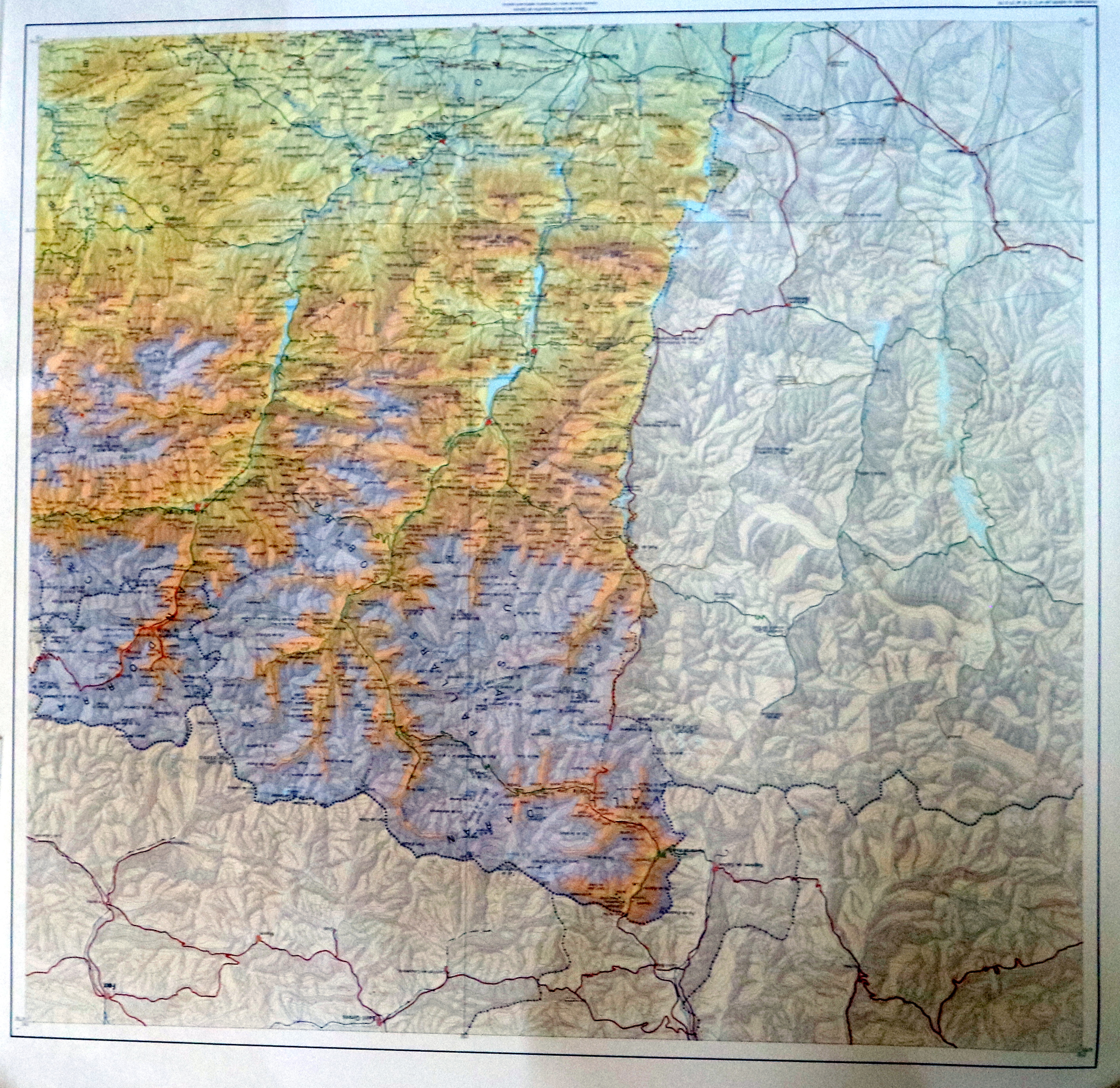 MAPA DE COMARCAS DEL NORTE DE LLEIDA Y ANDORRA - Madrid 1974