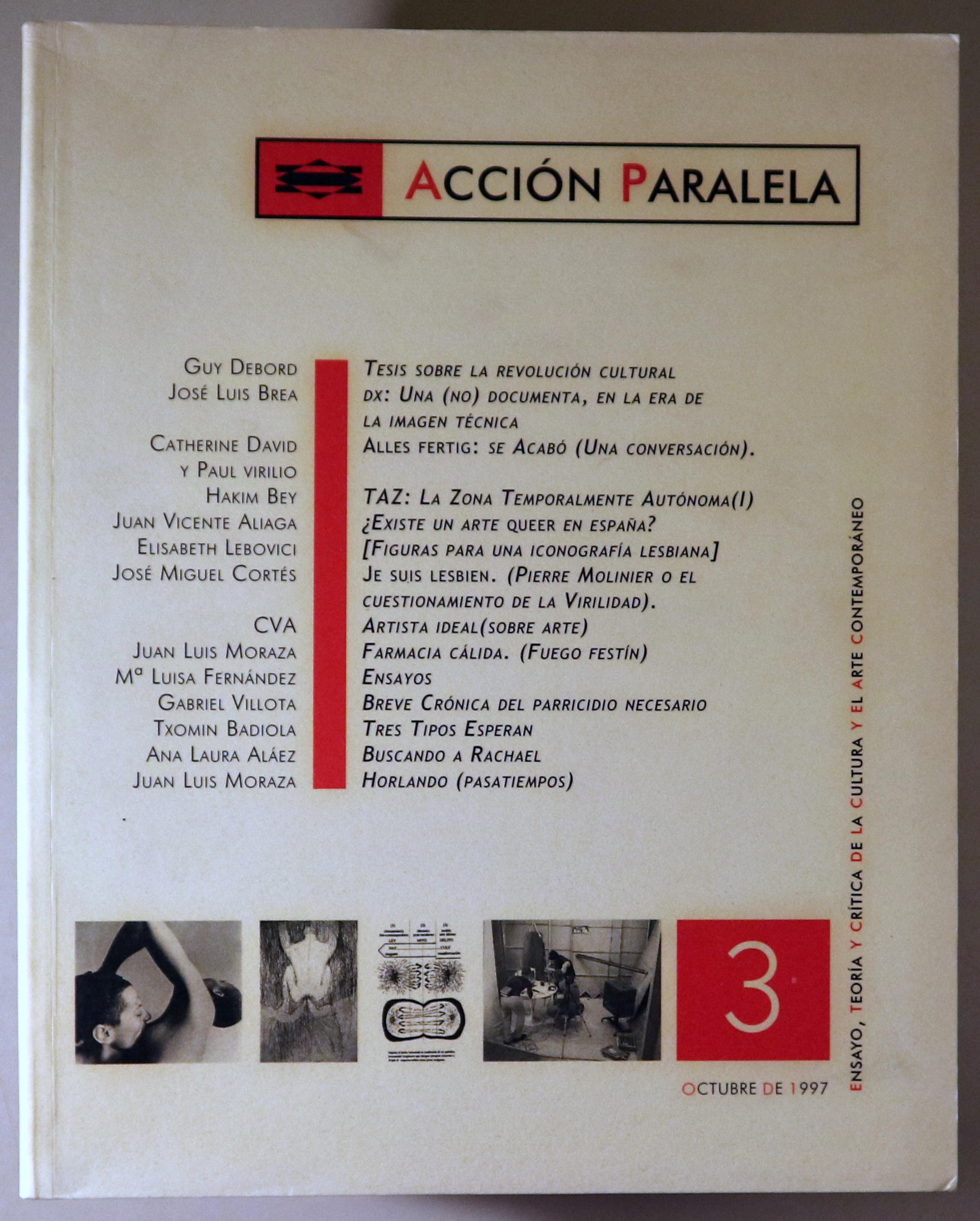 ACCIÓN PARALELA 3. Ensayo, teoria y crítica de la cultura y el arte contemporáneo - Madrid 1997 - Ilustrado