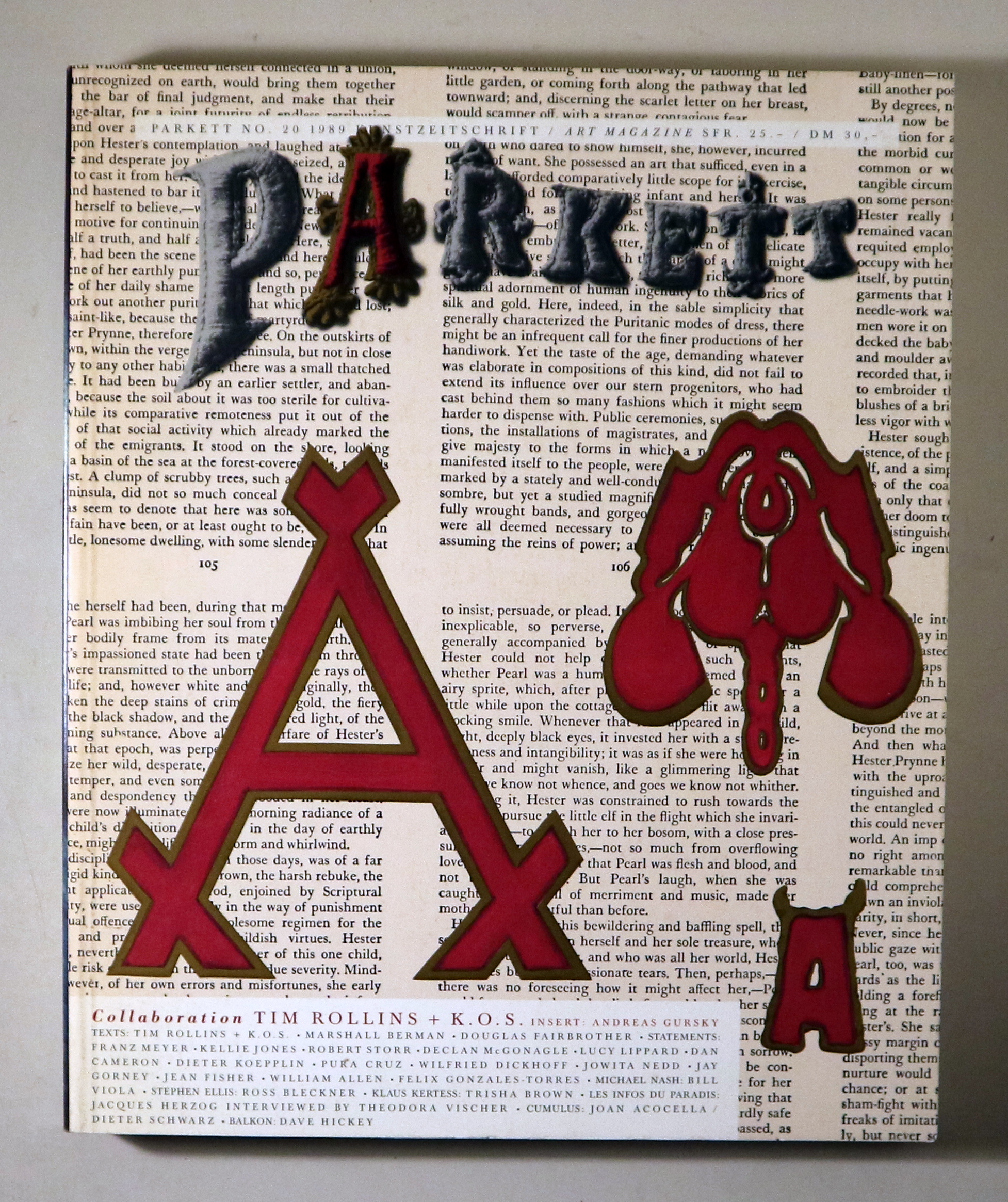 PARKETT Nº 20 - Zürich 1989 - Ilustrado