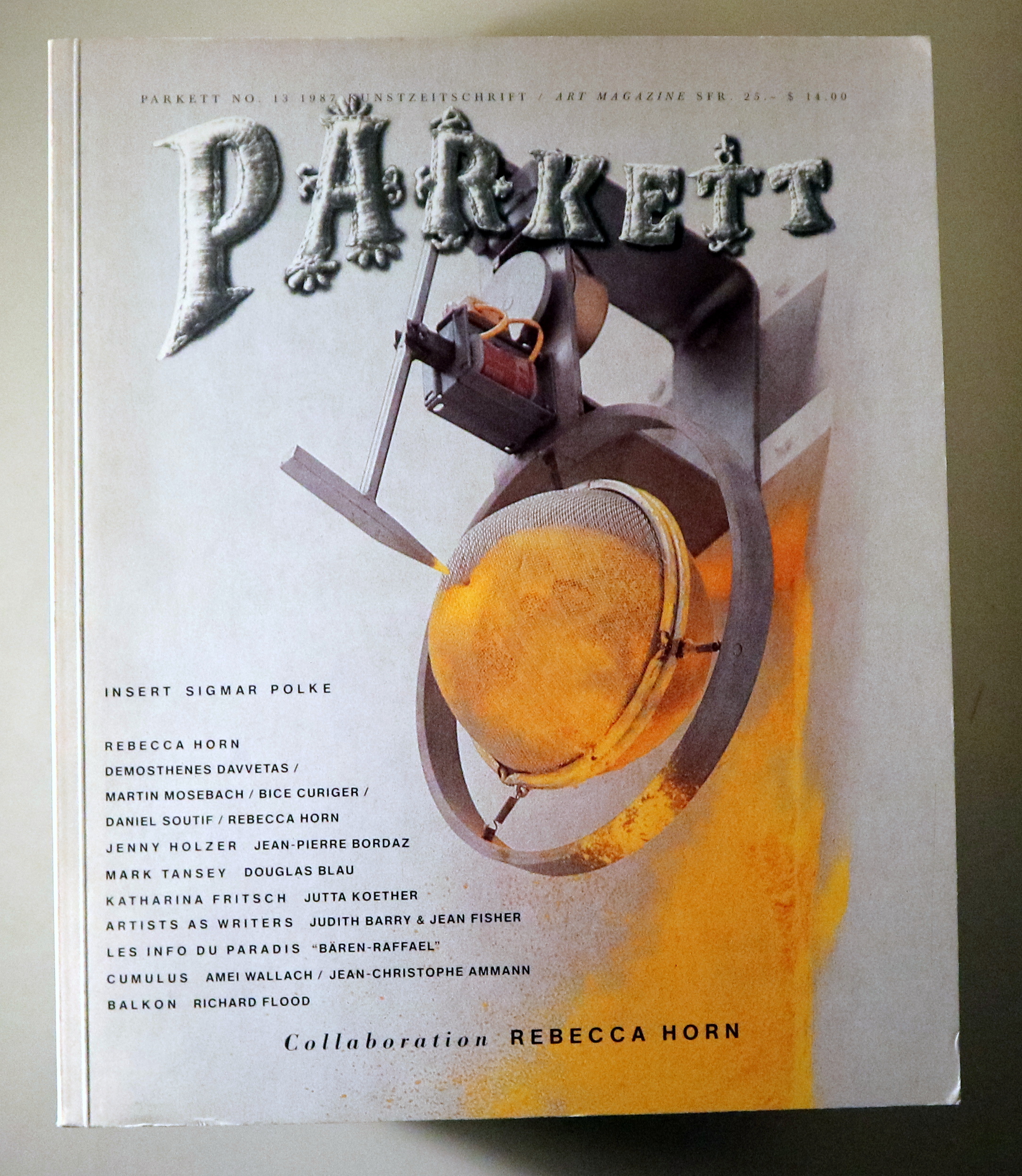 PARKETT Nº 13 - Zürich 1987 - Ilustrado