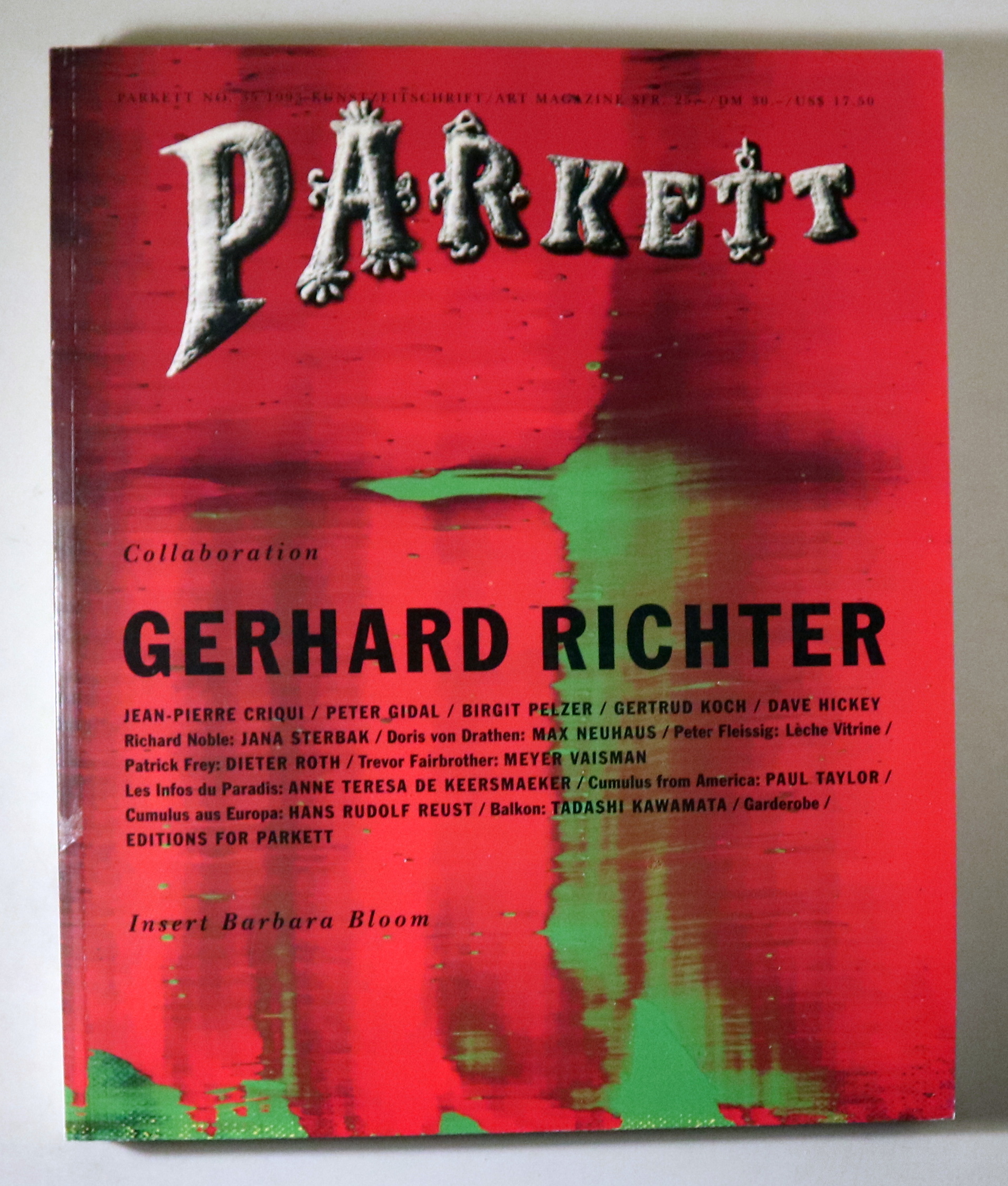 PARKETT Nº 35 - Zürich 1993 - Ilustrado